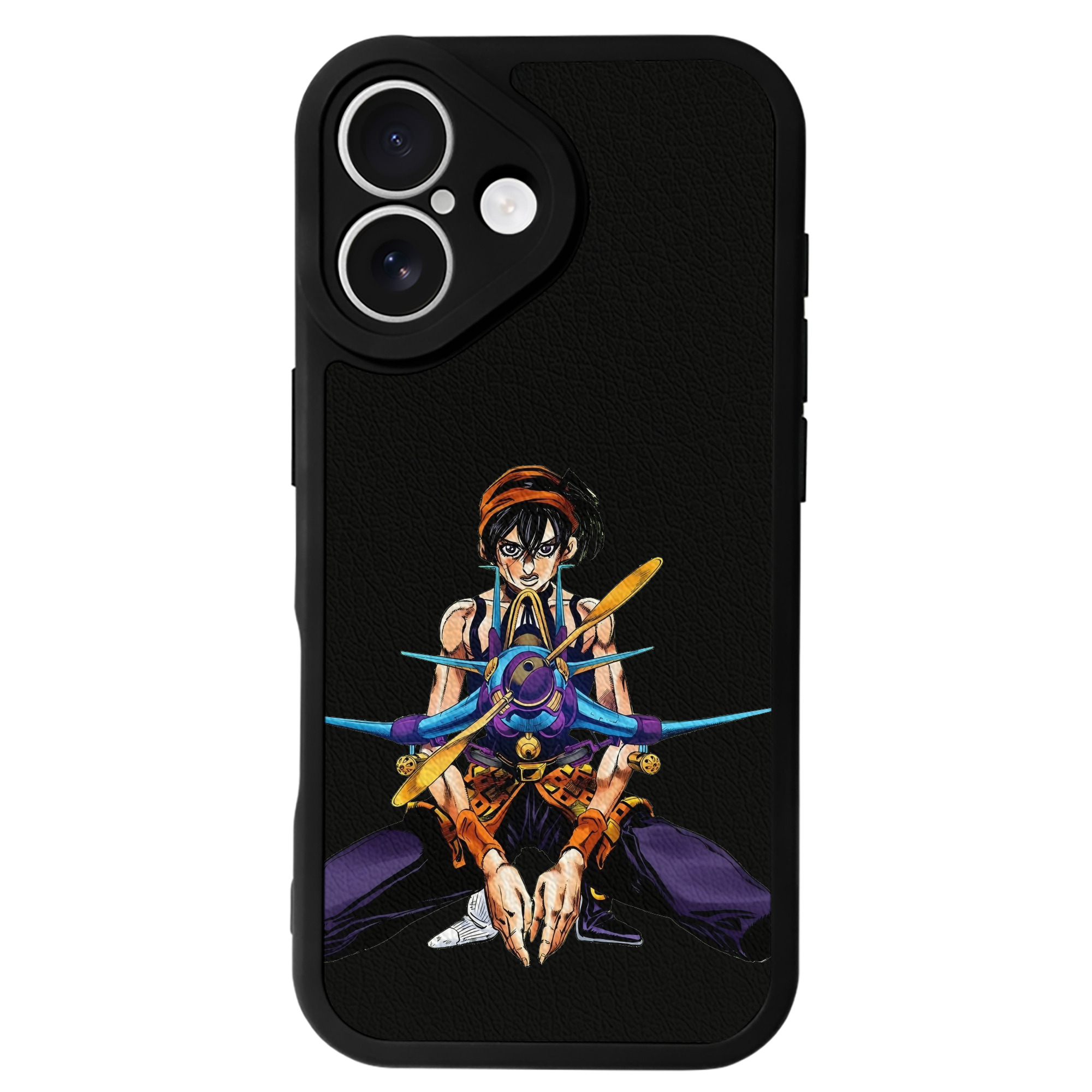 （画像用） ジョジョの奇妙な冒険 ナランチャ?ギルガ JoJo's Bizarre Adventure Narancia Ghirga 【iPhone 16シリーズ対応】シリコンスマホケース（レザー調） 材質：シリコン